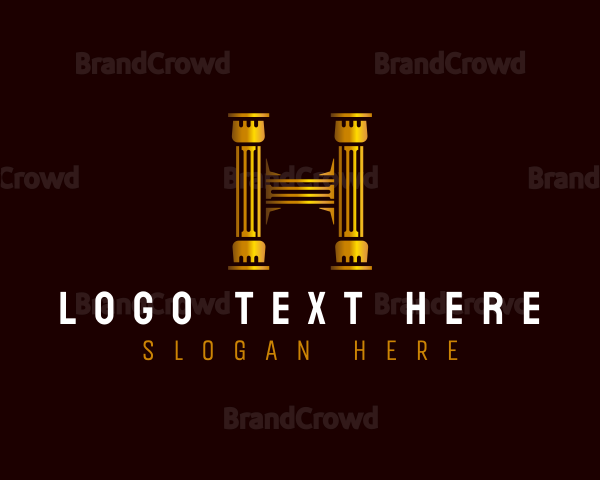 Luxury Pillar Letter H Logo