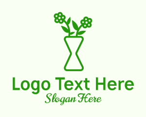 Minimalist Flower Vase  Logo