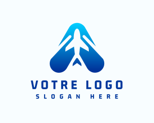 Aircraft - Airplane Aviation Letter A logo design