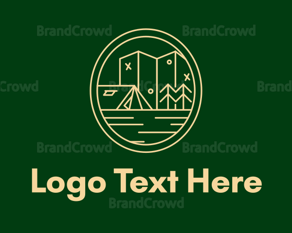 Minimalist Camping Site Logo