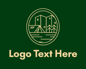 Glamping - Minimalist Camping Site logo design