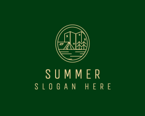 Minimalist Camping Site  logo design