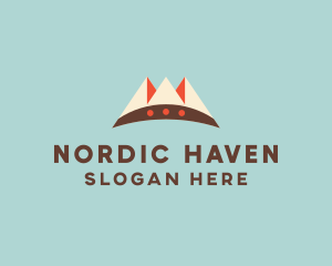 Nordic - Medieval King Crown logo design