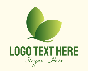 Fresh - Organic Leaf Butterfly logo design