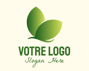 Organic Leaf Butterfly Logo