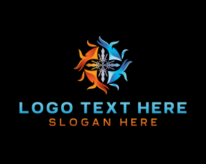 Fire - Fire Ice HVAC logo design