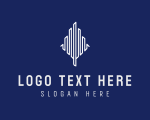 Skyline - Zigzag Minimalist Building logo design