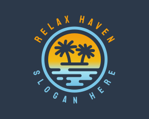 Chill - Tropical Palm Tree logo design