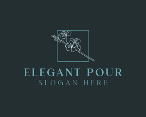 Elegant Flower Cosmetics logo design