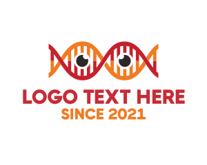 Lab - DNA Strand Eye logo design