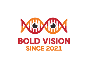 DNA Strand Eye logo design