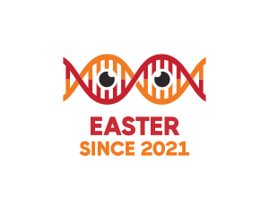 Healthcare - DNA Strand Eye logo design