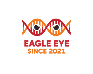 DNA Strand Eye logo design