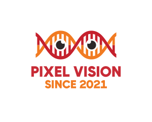 DNA Strand Eye logo design