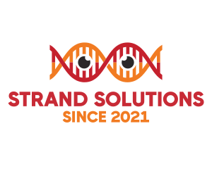 DNA Strand Eye logo design