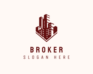 Real Estate Building Broker logo design