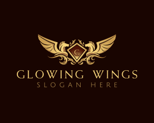 Luxury Pegasus Wings logo design