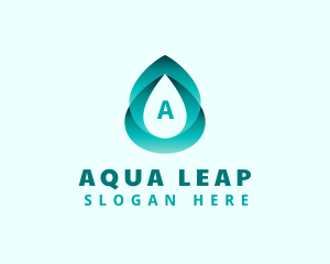 Gradient Water Liquid logo design