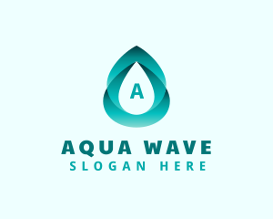 Gradient Water Liquid logo design