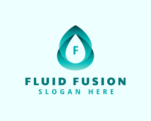 Gradient Water Liquid logo design