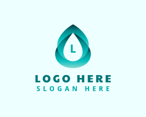 Water Supply - Gradient Water Liquid logo design