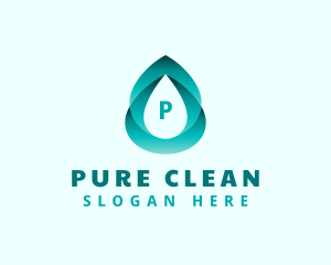 Gradient Water Liquid logo design