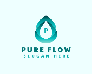 Gradient Water Liquid logo design