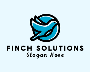 Finch - Elegant Flying Bird logo design