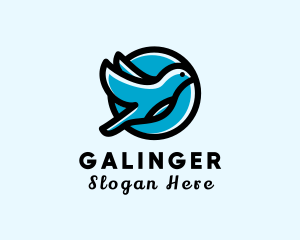 Aviary - Elegant Flying Bird logo design