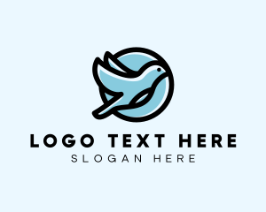 Elegant Flying Bird logo design