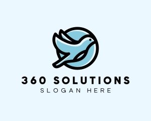 Elegant Flying Bird logo design