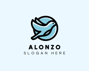 Elegant Flying Bird logo design