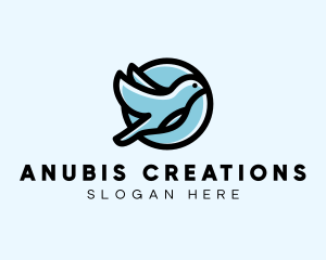 Elegant Flying Bird logo design