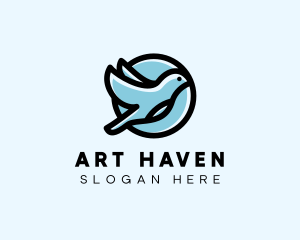 Elegant Flying Bird logo design