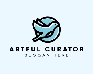 Elegant Flying Bird logo design