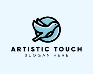 Elegant Flying Bird logo design