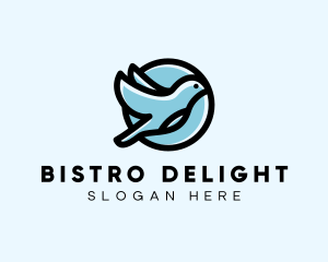 Elegant Flying Bird logo design