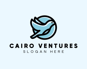 Elegant Flying Bird logo design