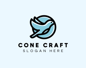 Elegant Flying Bird logo design