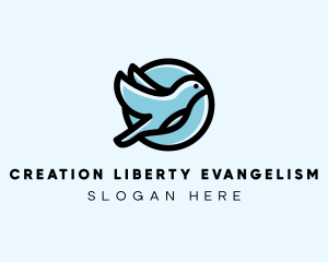 Elegant Flying Bird logo design