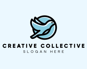 Elegant Flying Bird logo design