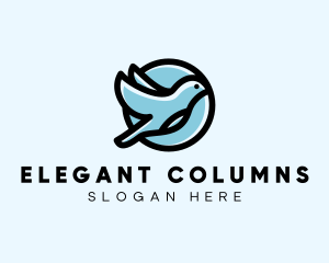 Elegant Flying Bird logo design