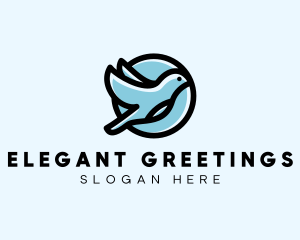 Elegant Flying Bird logo design