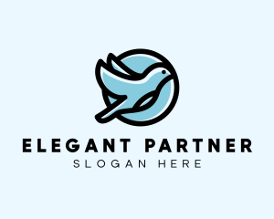 Elegant Flying Bird logo design