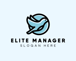 Elegant Flying Bird logo design