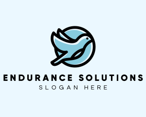 Elegant Flying Bird logo design