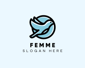 Elegant Flying Bird logo design