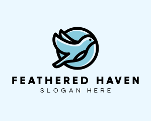 Elegant Flying Bird logo design