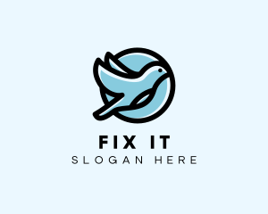 Elegant Flying Bird logo design