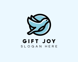 Elegant Flying Bird logo design